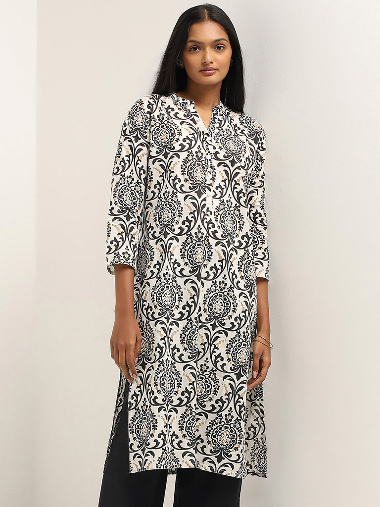 Buy Utsa Black Printed Kurta from Westside